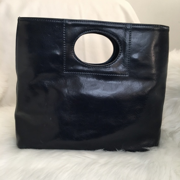 I Fratelli Navy Bule Leather Hand Bag - Picture 5 of 8